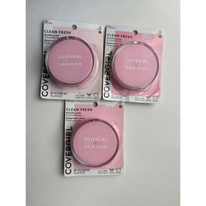 Covergirl Clean Fresh Healthy Look Pressed Powder 180 Tan Lot of 3